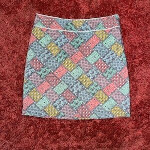 Vineyard Vines Multicolor Patchwork Mini Skirt